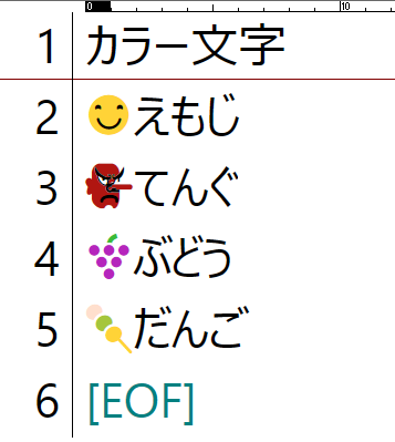 カラー絵文字の画像